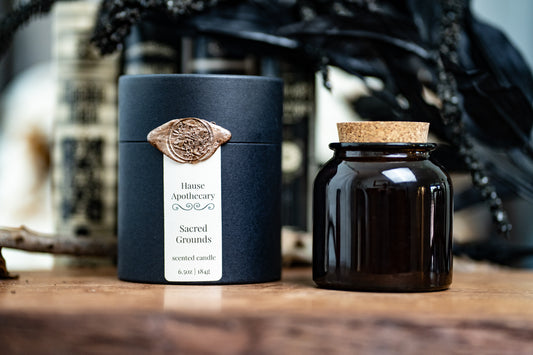 Sacred Grounds · 8oz Apothecary Candle · Arcana Collection